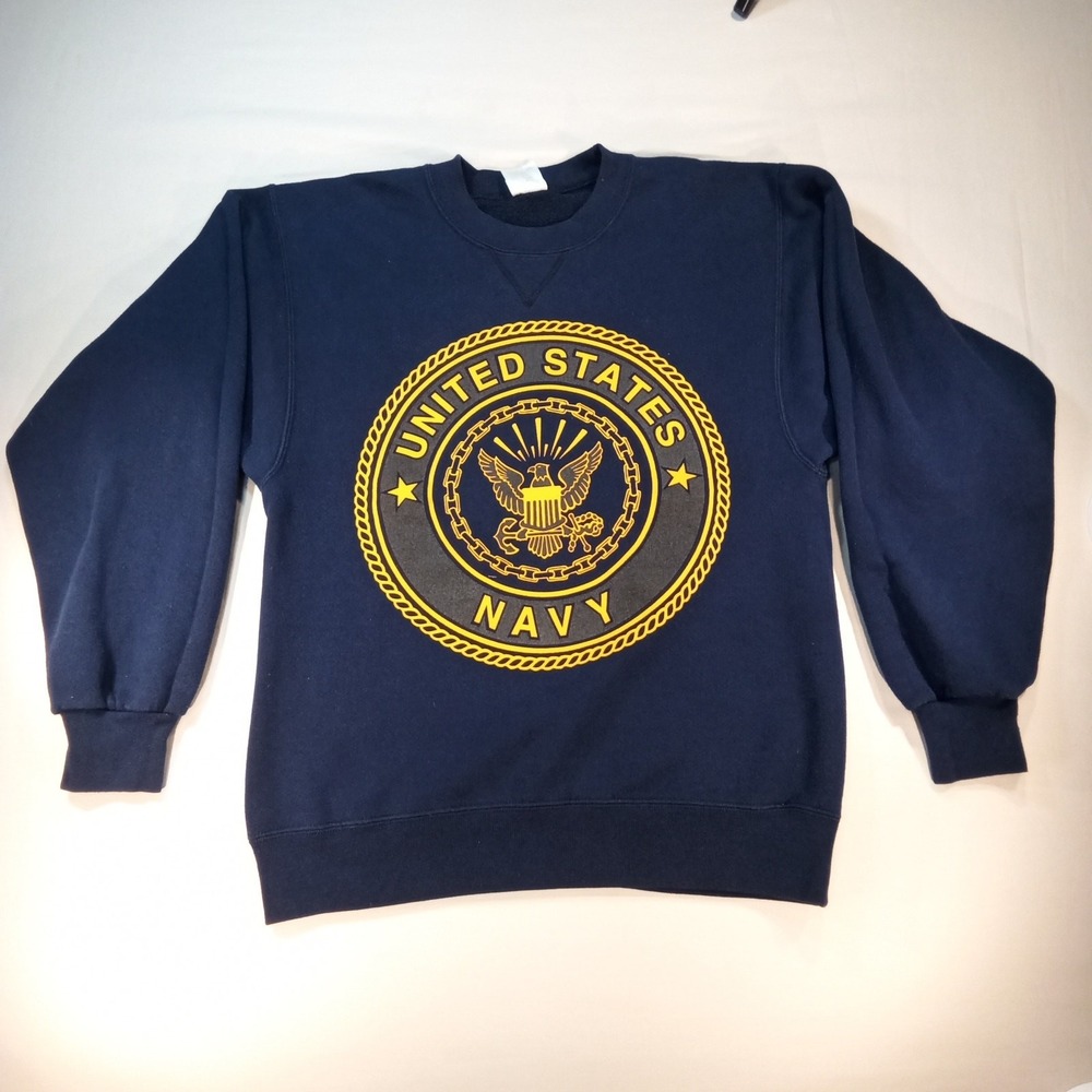 Womens United States Navy‎ Sweatshirt Size Small Crewneck Blue